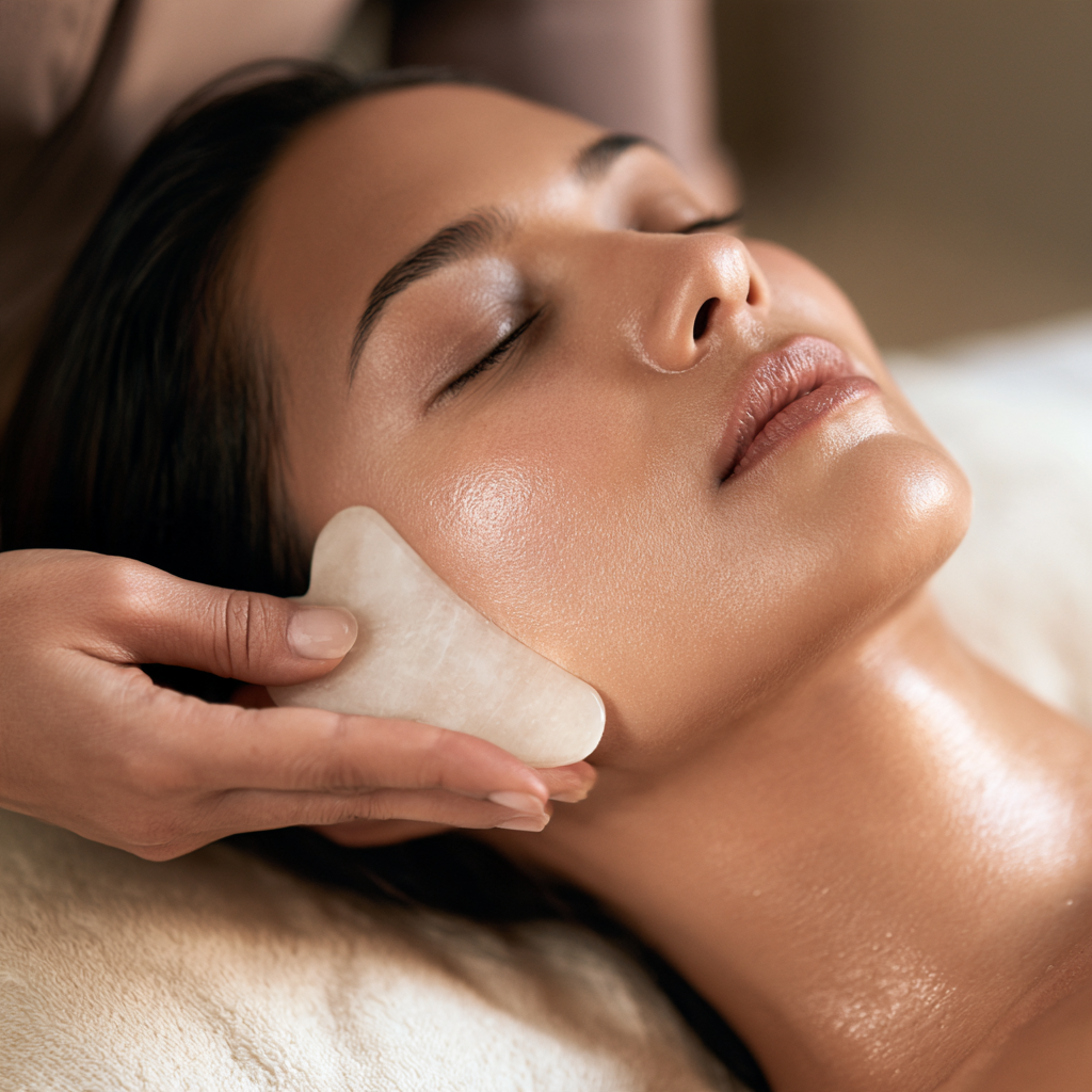 Gua sha facial sculpting